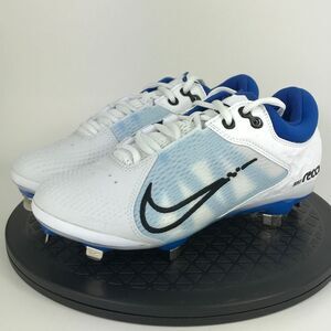 Nike Hyperdiamond 4 Elite White/Blue Softball Cleat CZ5917-101 Women’s Size 7